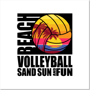 Beach Volleyball - Sand Sun and Fun Light Posters and Art